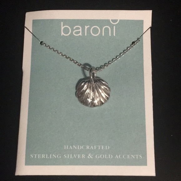 Baroni Sterling Silver Seashell Necklace. - Picture 4 of 4
